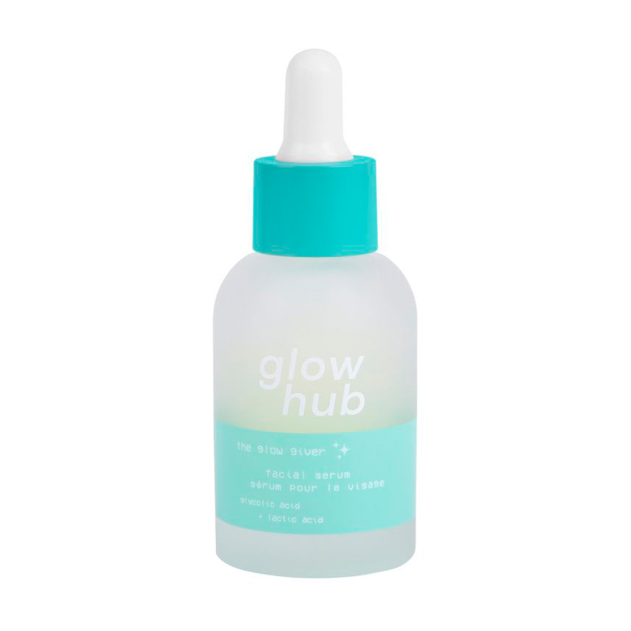 Освітлювальна та омолоджувальна сироватка для обличчя Glow Hub The Glow Giver Facial Serum з кислотами, 30 мл
